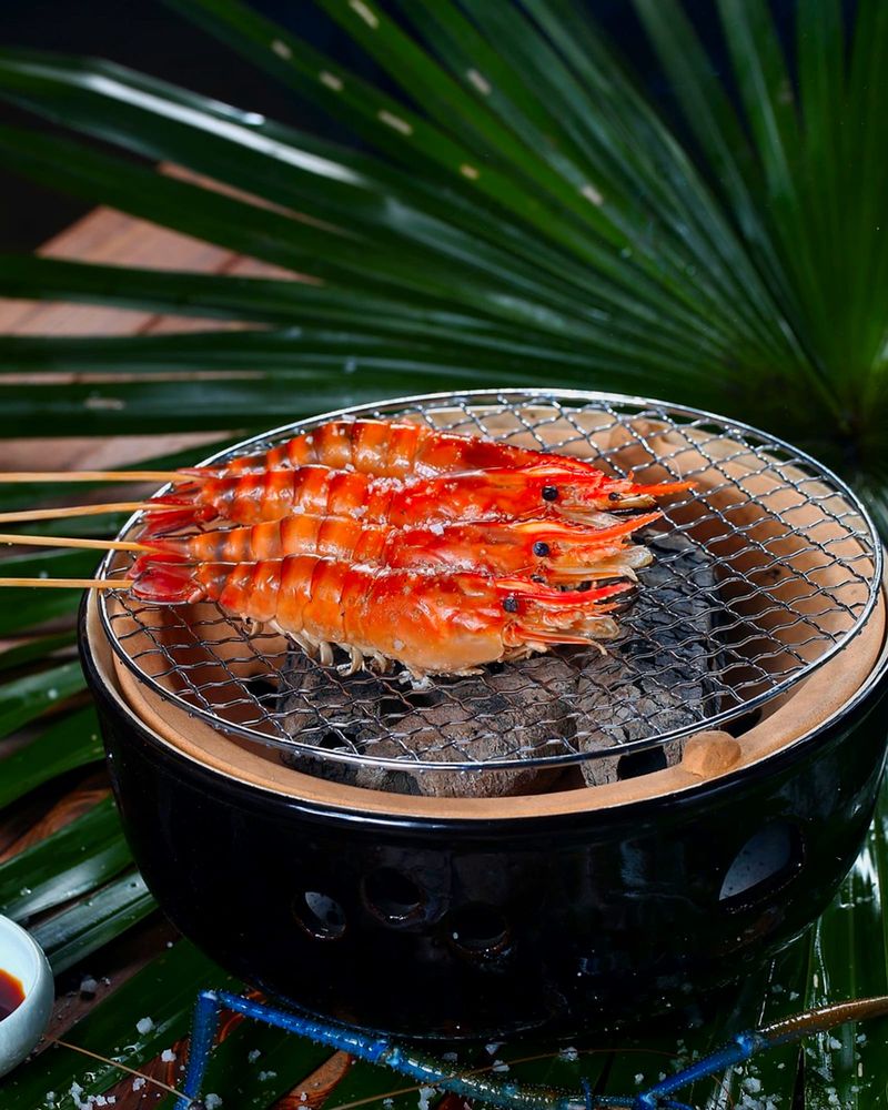 Sate Lilit Bakar disajikan close-up